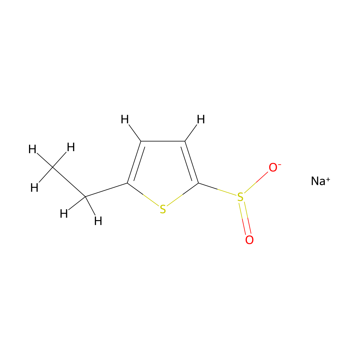 Sodium 5-ethylthiophene-2-sulfinate molecular structure, CAS 1866424-97-6