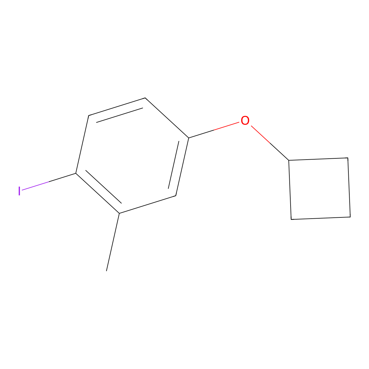 4-Cyclobutoxy-1-iodo-2-methylbenzene molecular structure, CAS 1866430-56-9