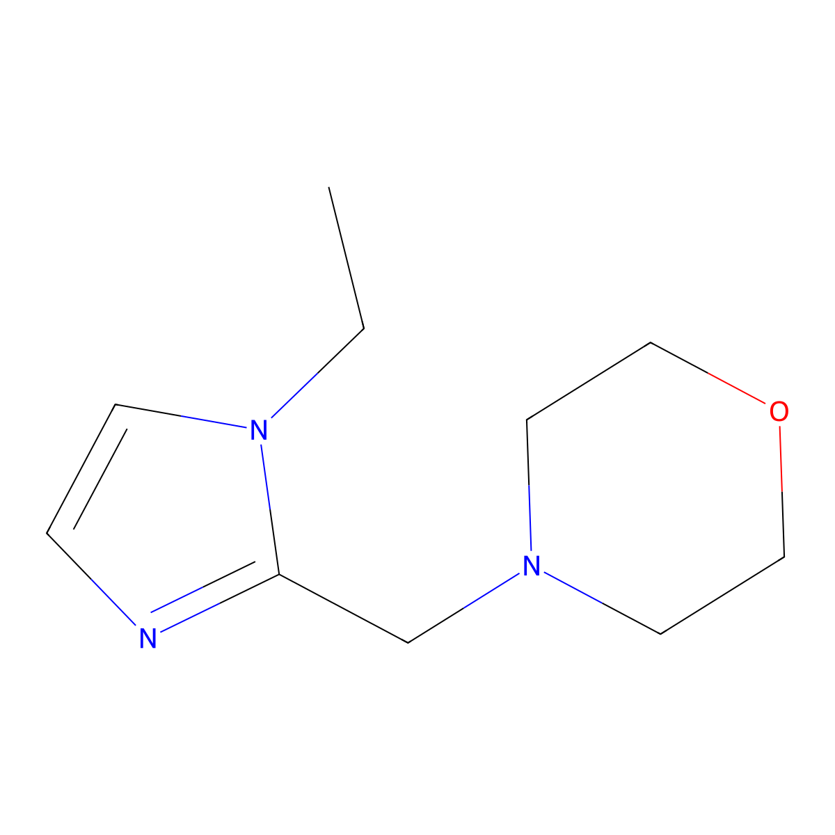 4-[(1-ethyl-1H-imidazol-2-yl)methyl]morpholine molecular structure, CAS 1866436-06-7