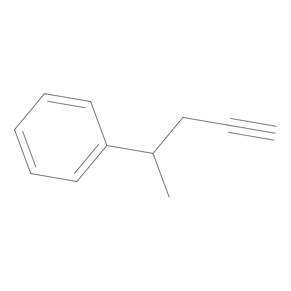 Pent-4-yn-2-ylbenzene molecular structure, CAS 186644-16-6