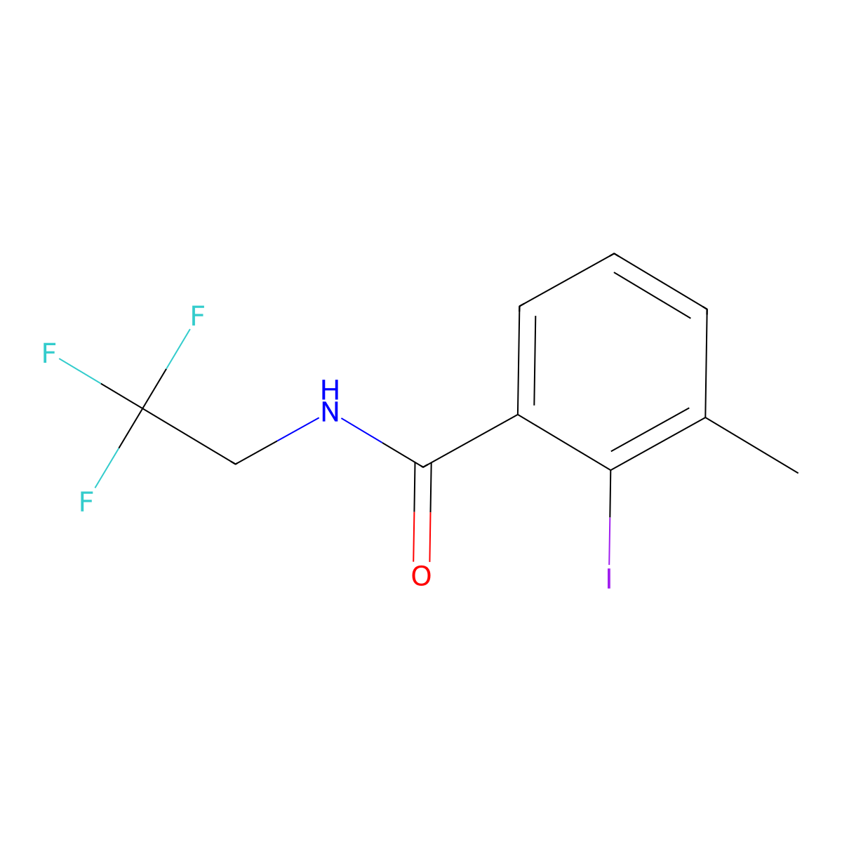 2-Iodo-3-methyl-N-(2,2,2-trifluoroethyl)benzamide molecular structure, CAS 1866479-08-4
