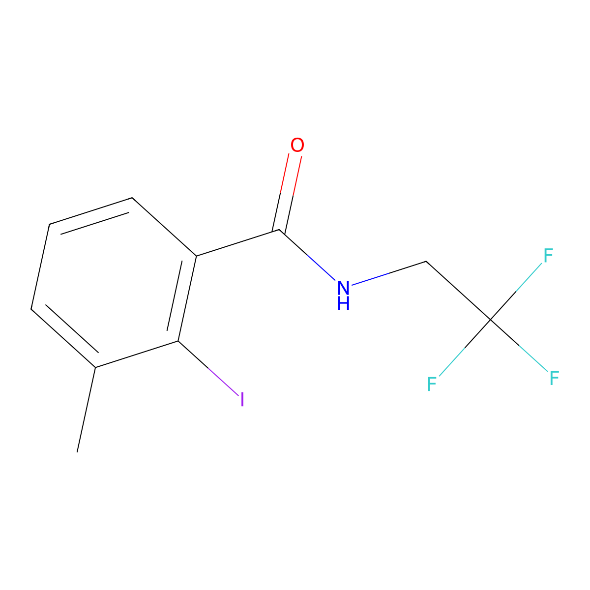 2-Iodo-3-methyl-N-(2,2,2-trifluoroethyl)benzamide molecular structure, CAS 1866479-08-4