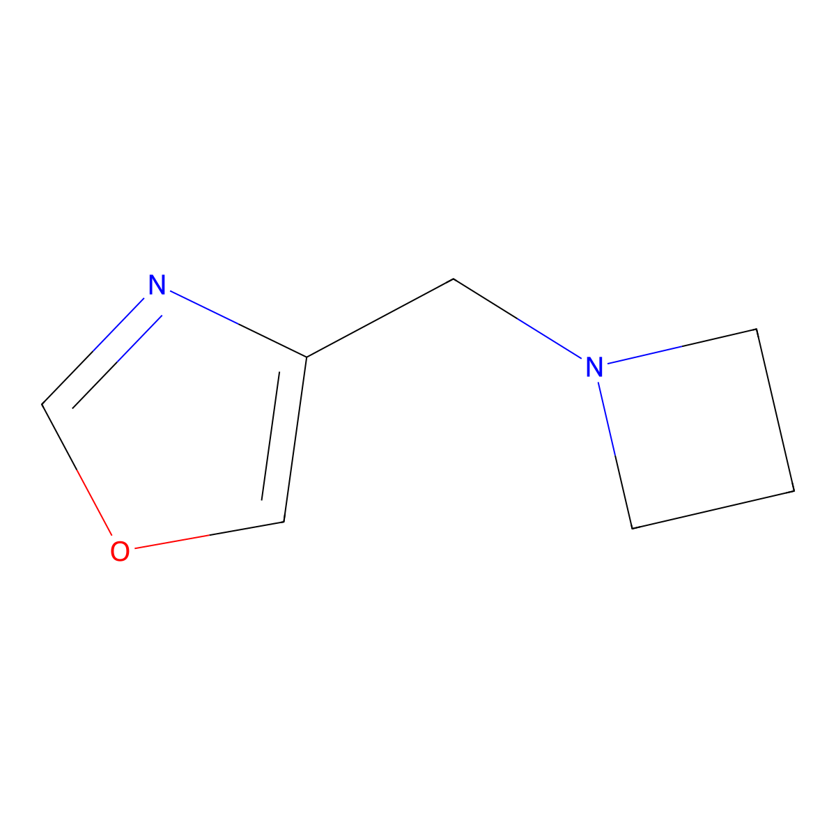 4-(1-Azetidinylmethyl)oxazole molecular structure, CAS 1866481-00-6