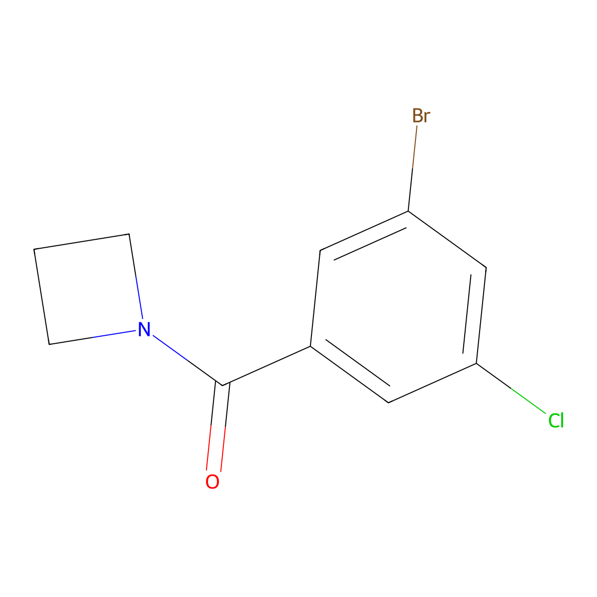 1-(3-Bromo-5-chlorobenzoyl)azetidine molecular structure, CAS 1866483-90-0