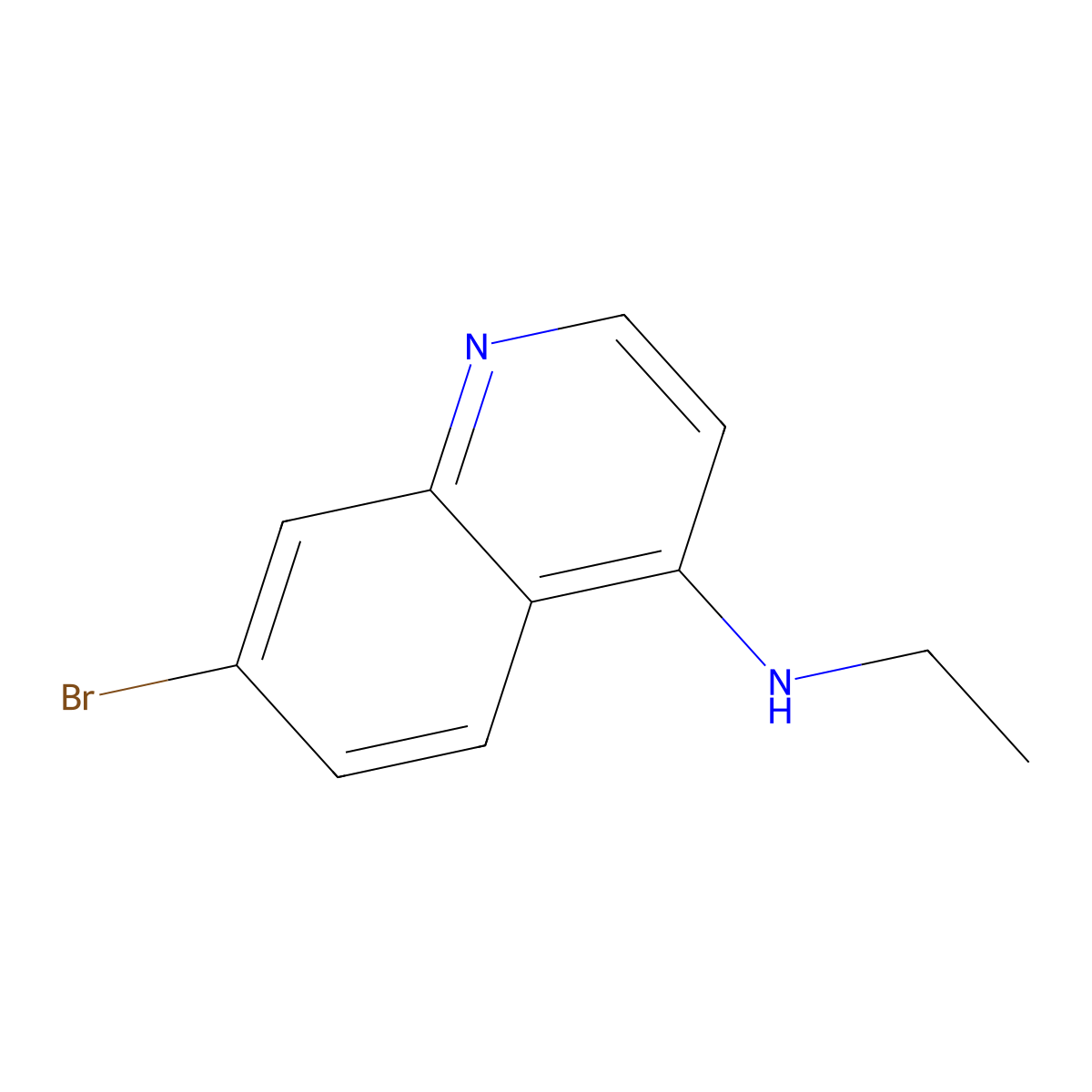7-Bromo-N-ethylquinolin-4-amine molecular structure, CAS 1866497-25-7