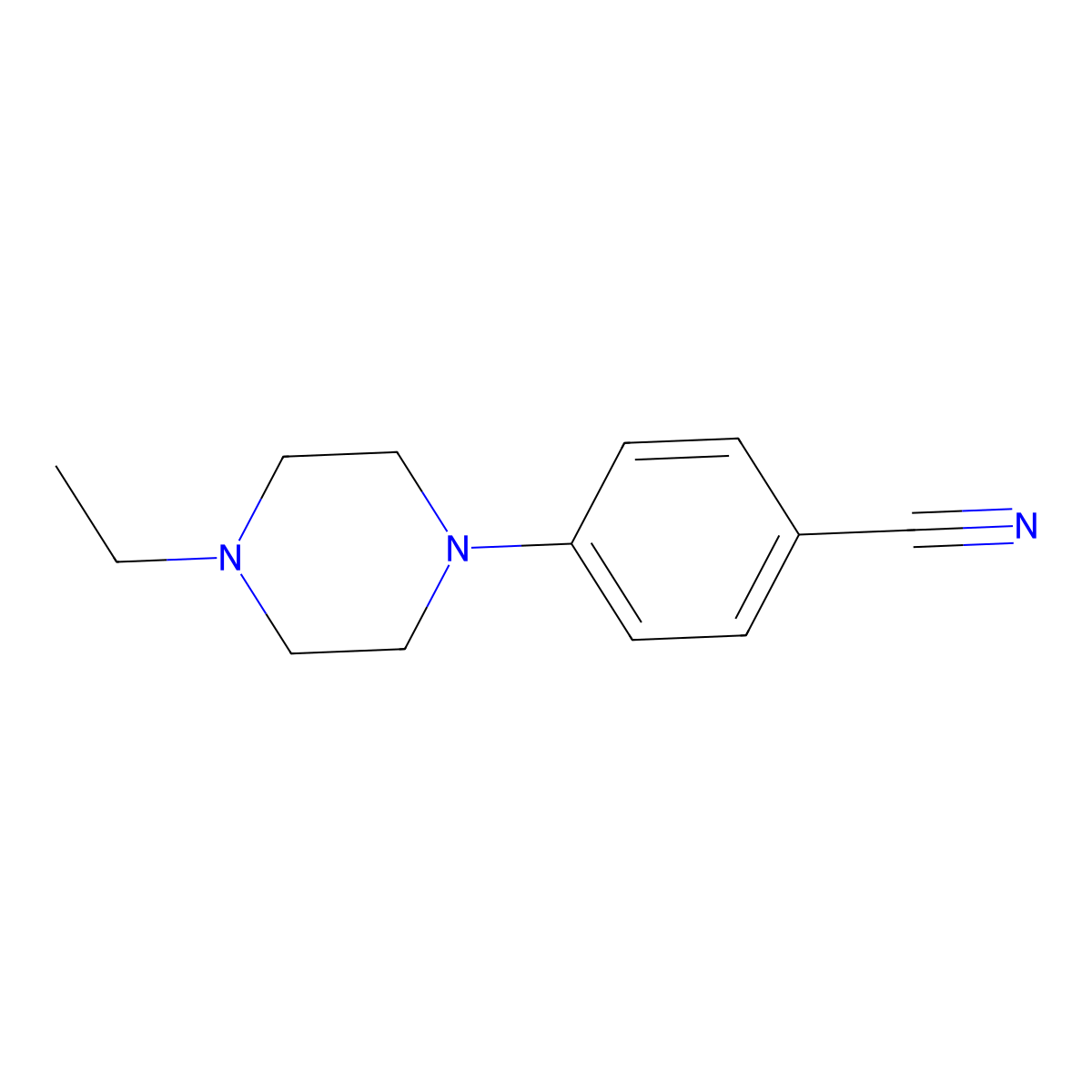 4-(4-Ethylpiperazino)benzonitrile molecular structure, CAS 186650-78-2