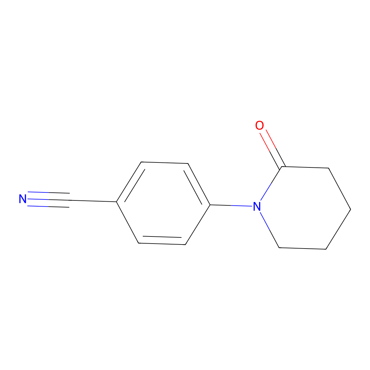 4-(2-Oxopiperidin-1-YL)benzonitrile molecular structure, CAS 186651-05-8