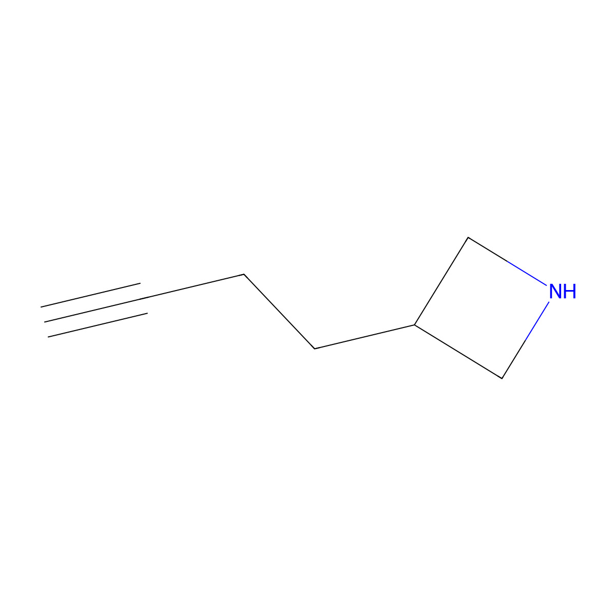 3-(But-3-yn-1-yl)azetidine molecular structure, CAS 1866512-42-6