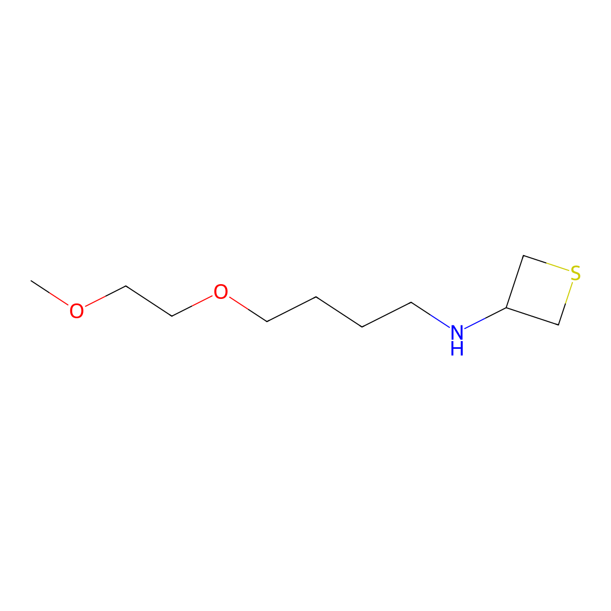 N-(4-(2-Methoxyethoxy)butyl)thietan-3-amine molecular structure, CAS 1866518-98-0