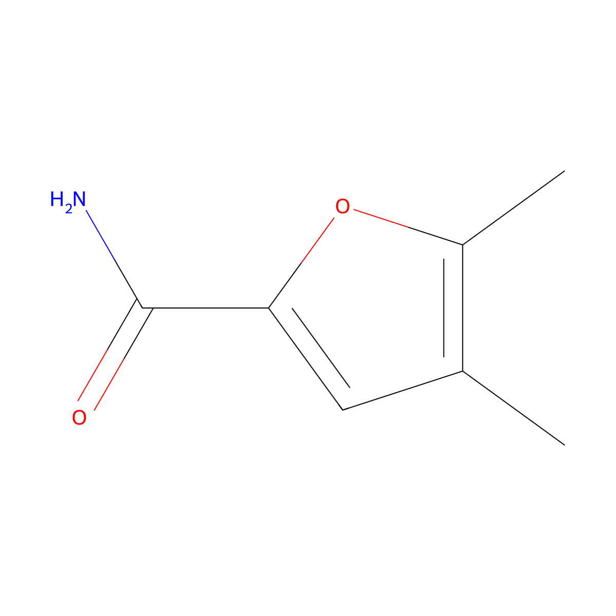 4,5-Dimethyl-2-furancarboxamide molecular structure, CAS 1866536-14-2