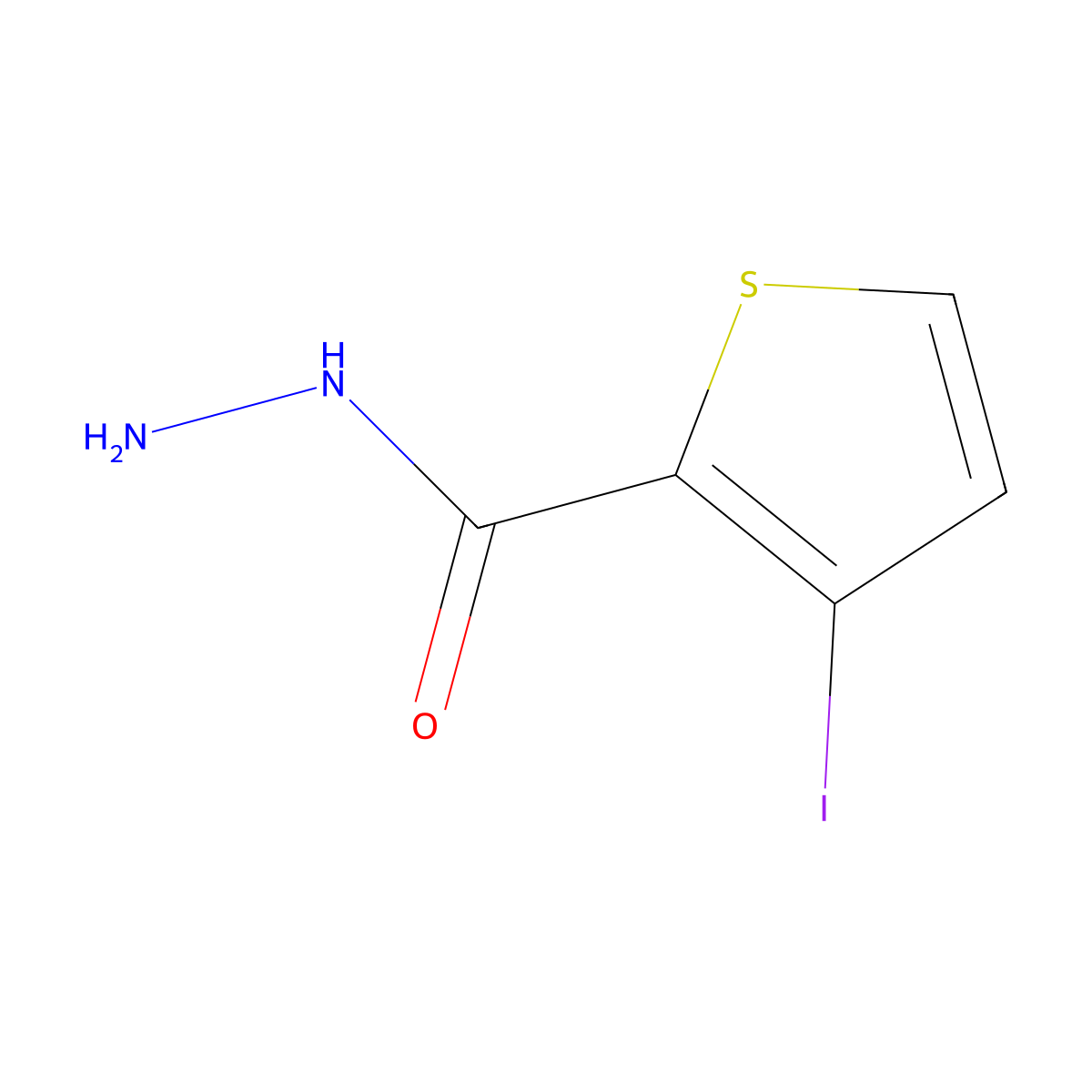 3-Iodothiophene-2-carbohydrazide molecular structure, CAS 1866542-24-6