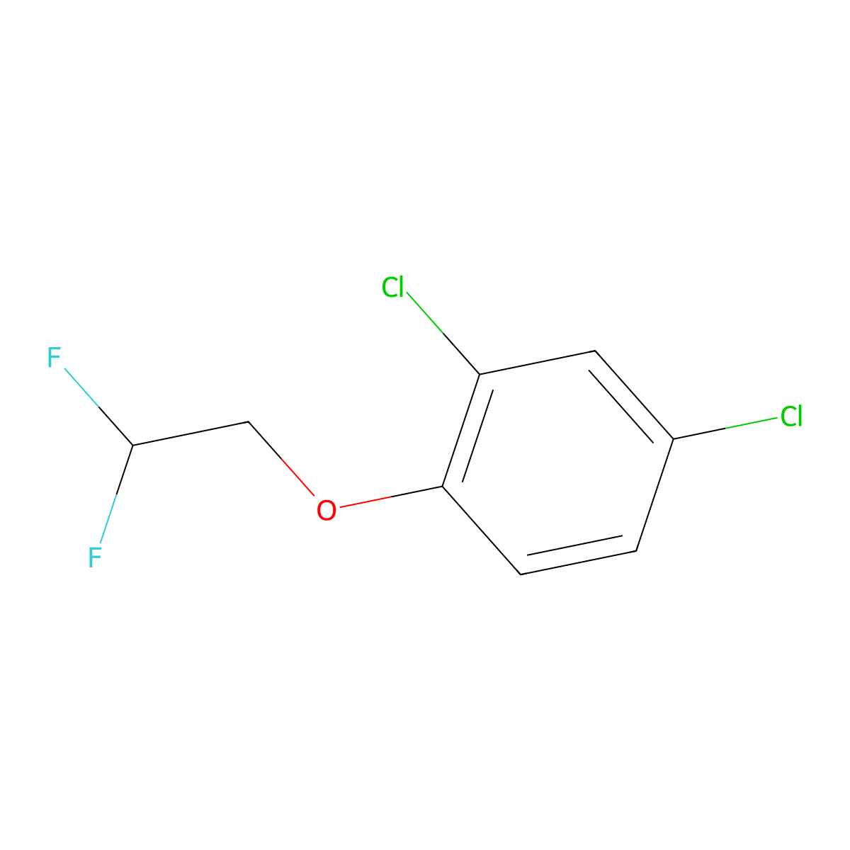 2,4-Dichloro-1-(2,2-difluoroethoxy)benzene molecular structure, CAS 1866555-86-3