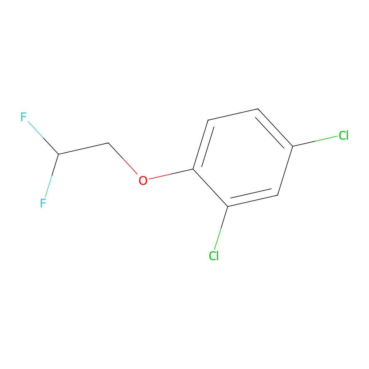 2,4-Dichloro-1-(2,2-difluoroethoxy)benzene molecular structure, CAS 1866555-86-3