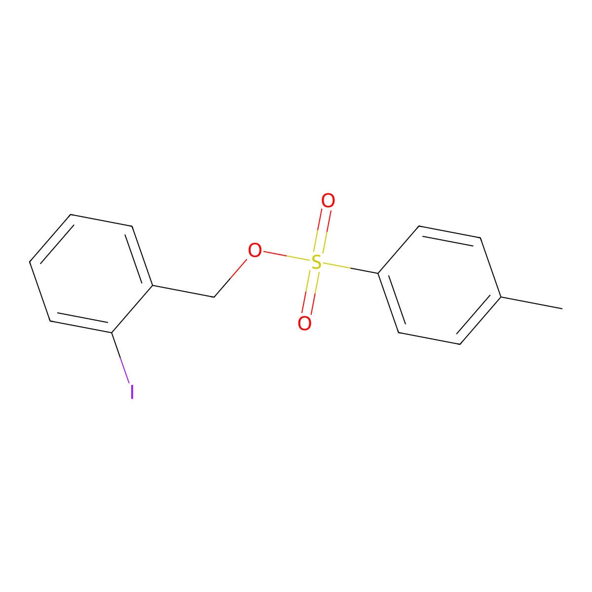 (2-Iodophenyl)methyl 4-methylbenzene-1-sulfonate molecular structure, CAS 186656-76-8
