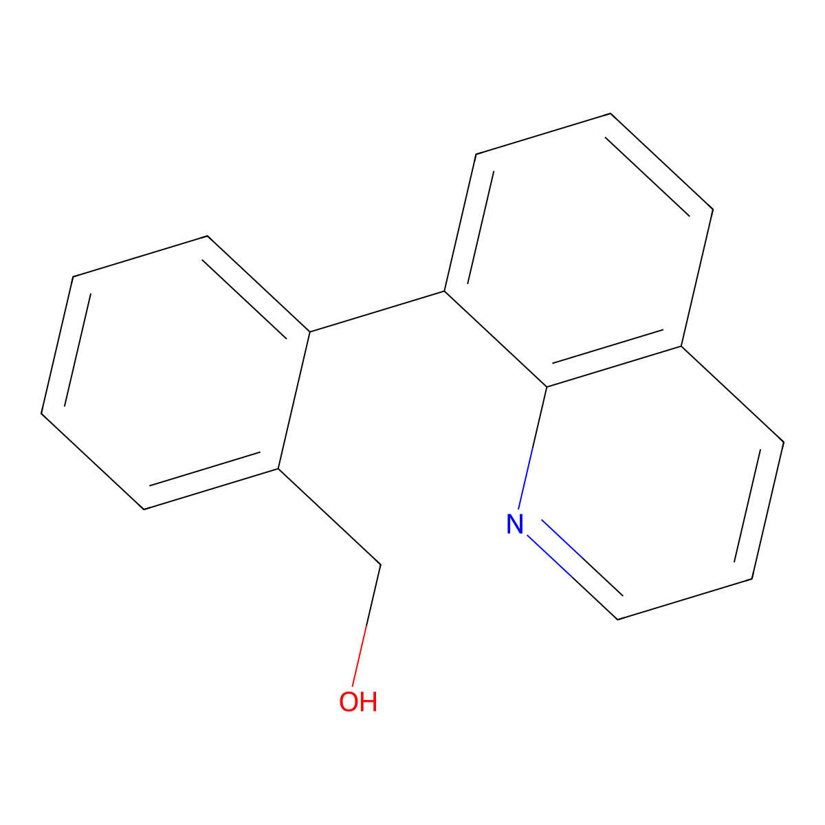 (2-Quinolin-8-ylphenyl)methanol molecular structure, CAS 186656-90-6