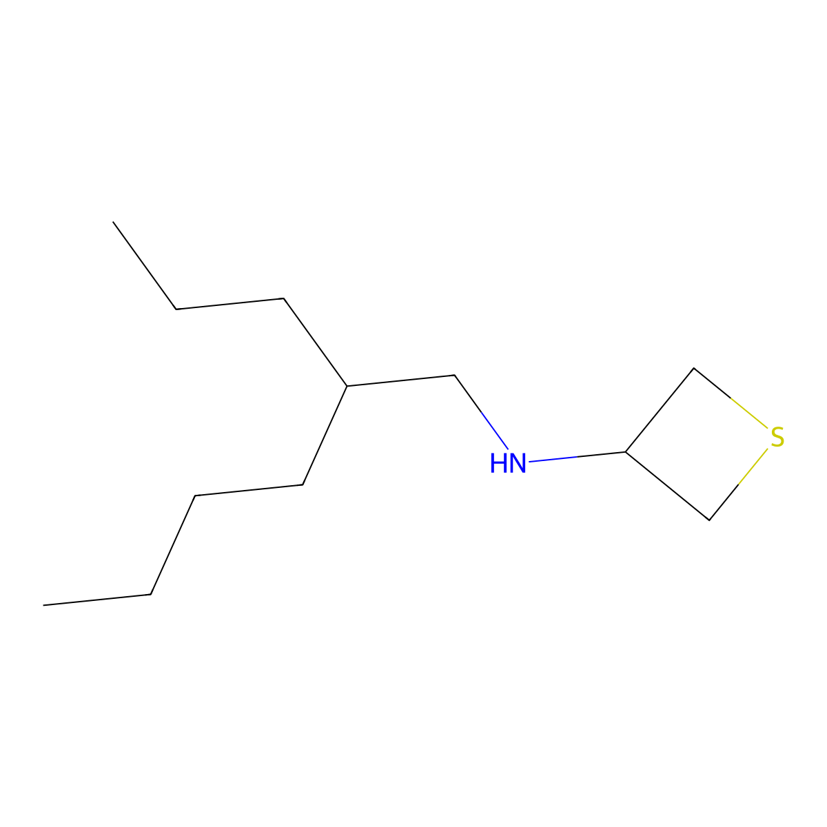 N-(2-Propylhexyl)thietan-3-amine molecular structure, CAS 1866560-98-6