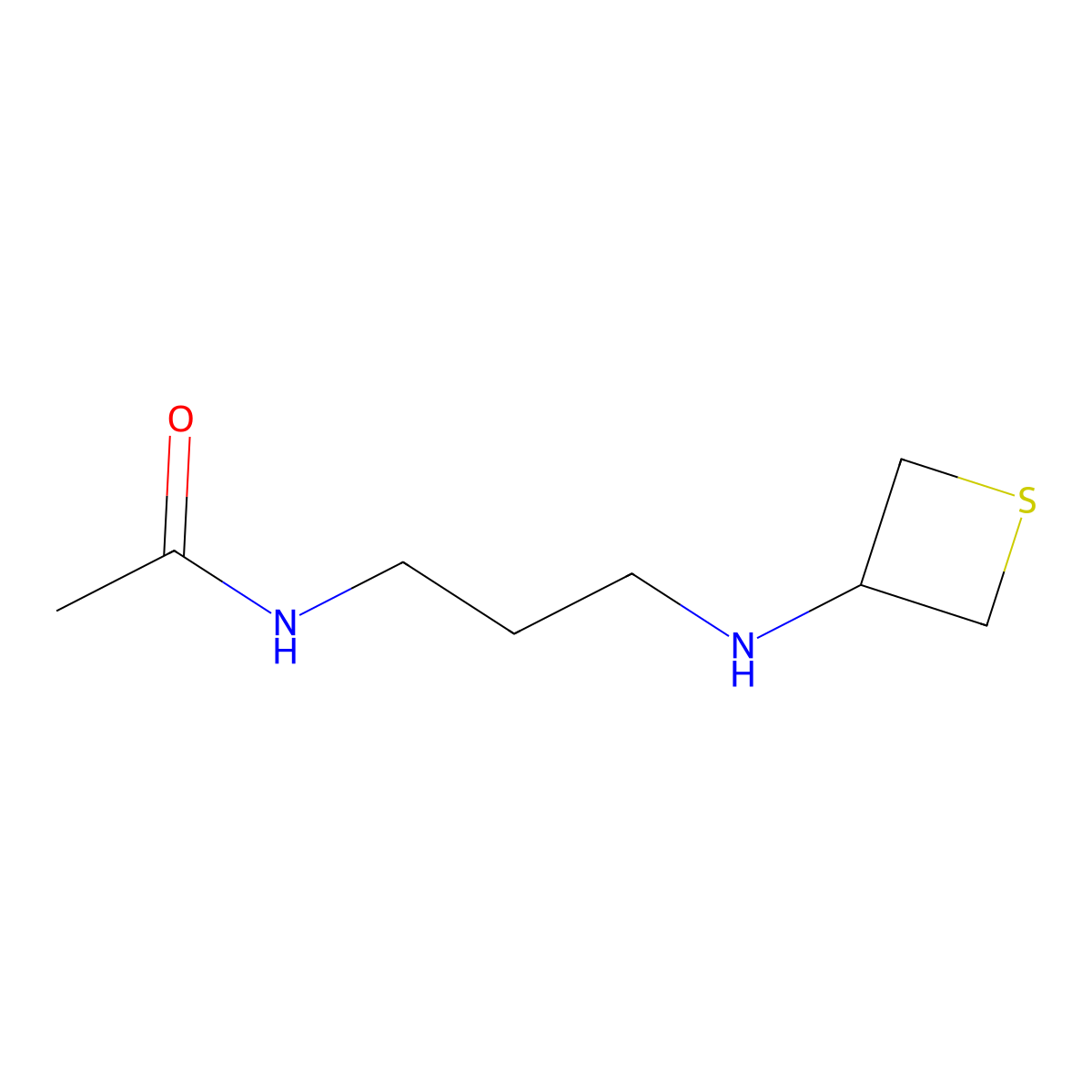 N-(3-(Thietan-3-ylamino)propyl)acetamide molecular structure, CAS 1866561-88-7