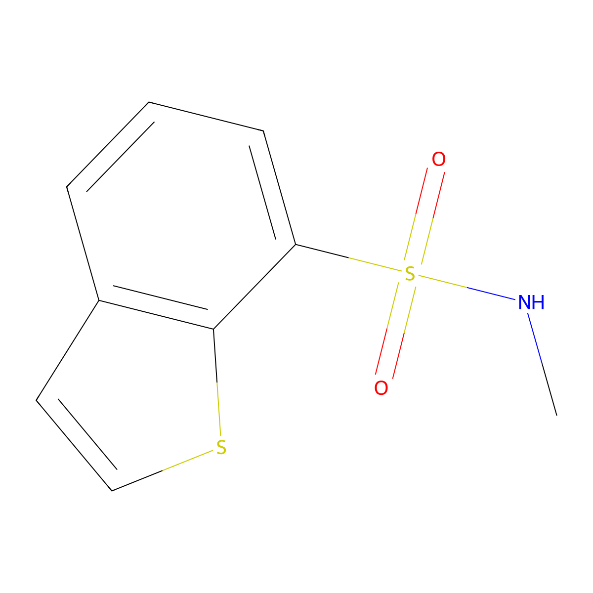 N-Methyl-1-benzothiophene-7-sulfonamide molecular structure, CAS 1866585-11-6