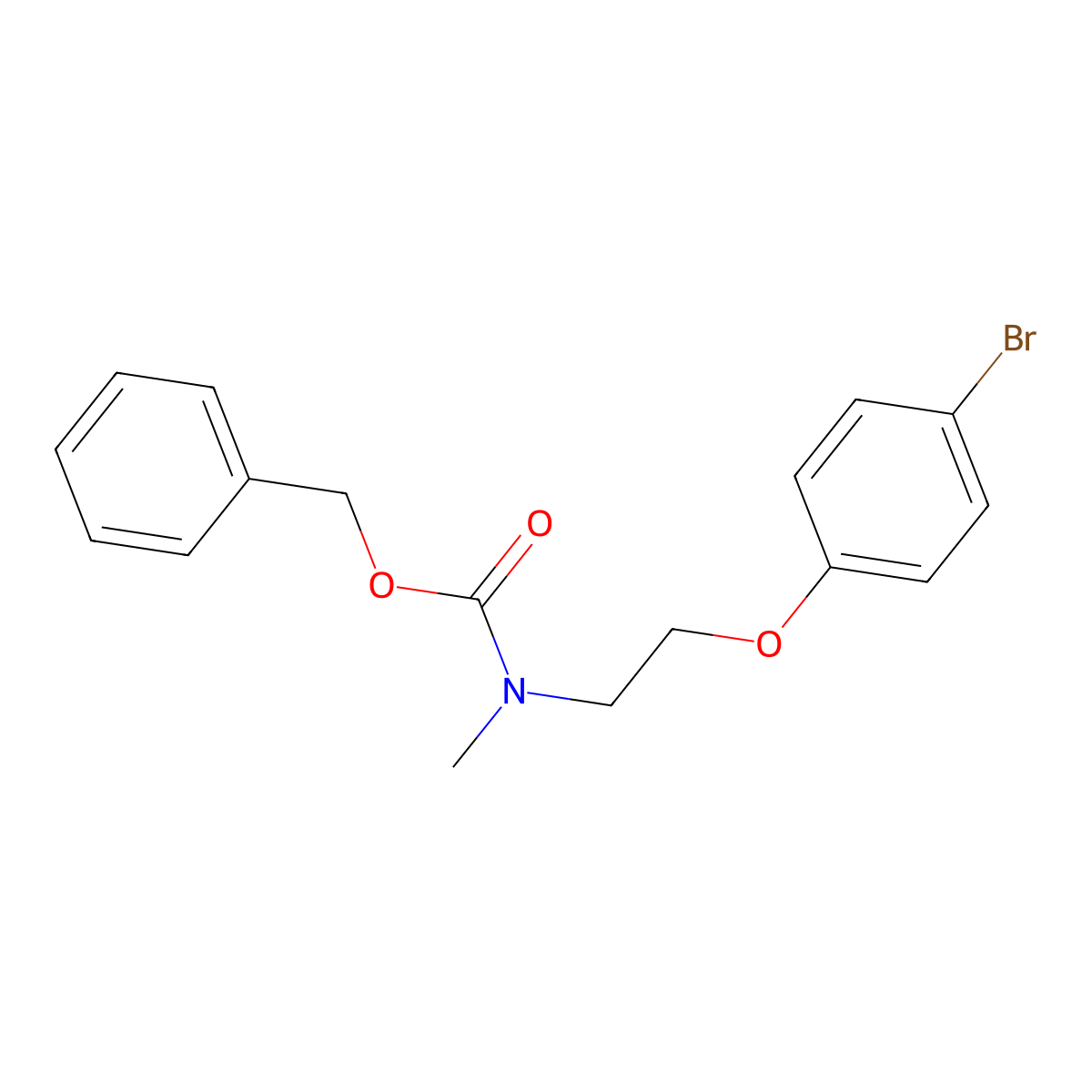 benzyl N-[2-(4-bromophenoxy)ethyl]-N-methylcarbamate molecular structure, CAS 1866593-79-4