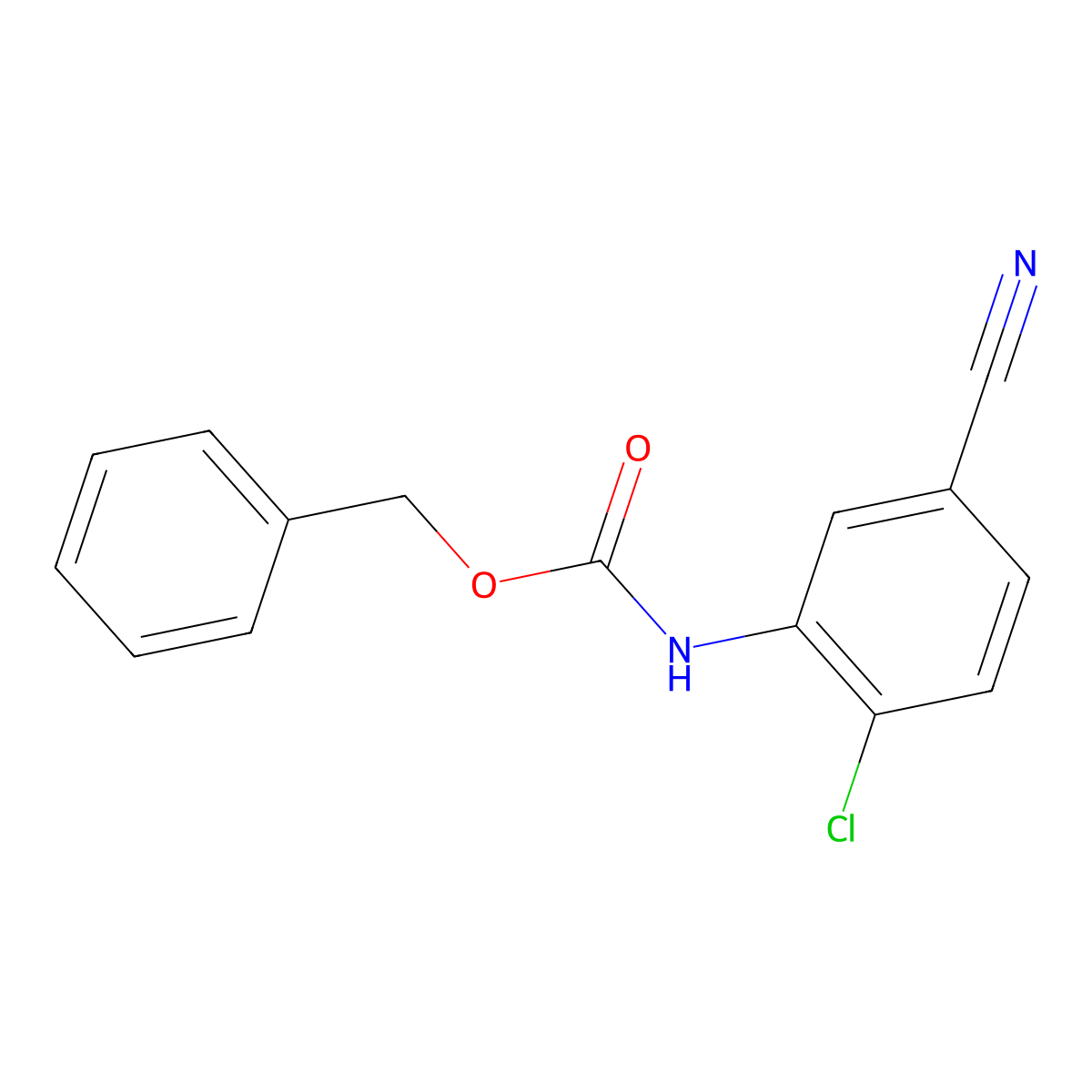 benzyl N-(2-chloro-5-cyanophenyl)carbamate molecular structure, CAS 1866595-71-2