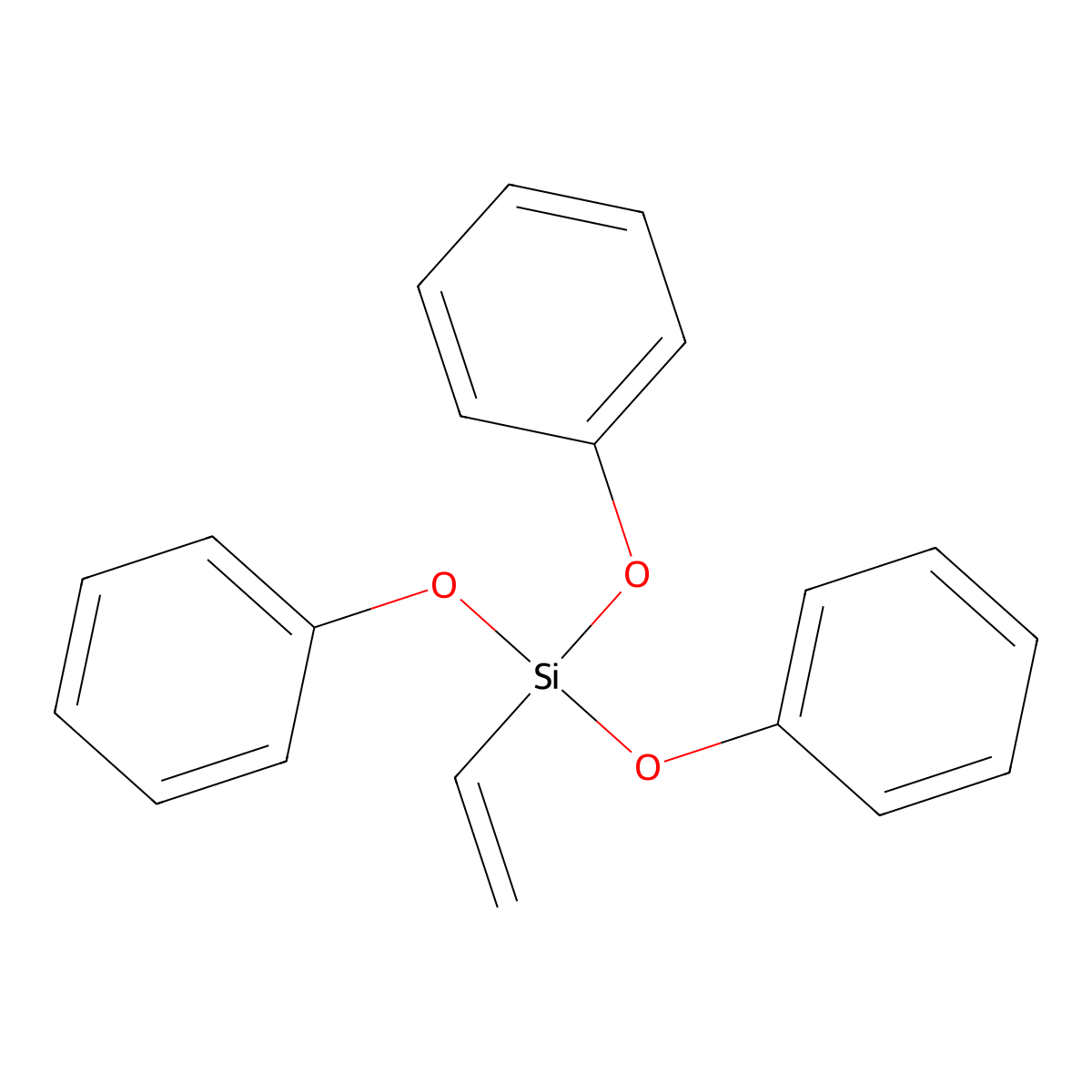 Triphenoxyvinylsilane molecular structure, CAS 18666-65-4