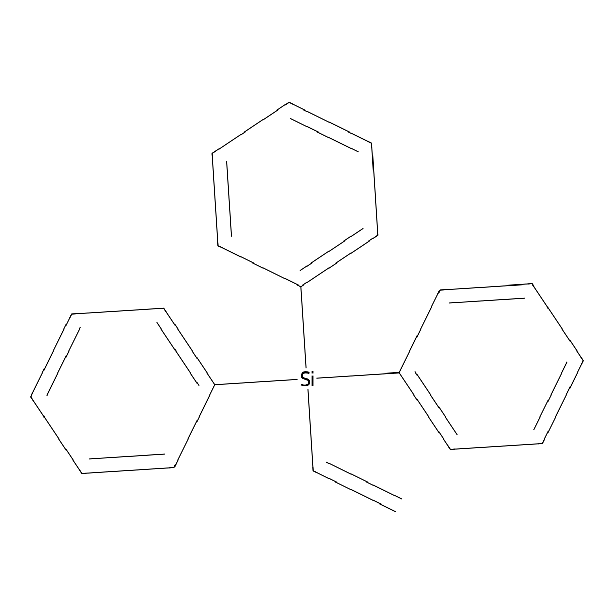 Vinyltriphenylsilane molecular structure, CAS 18666-68-7