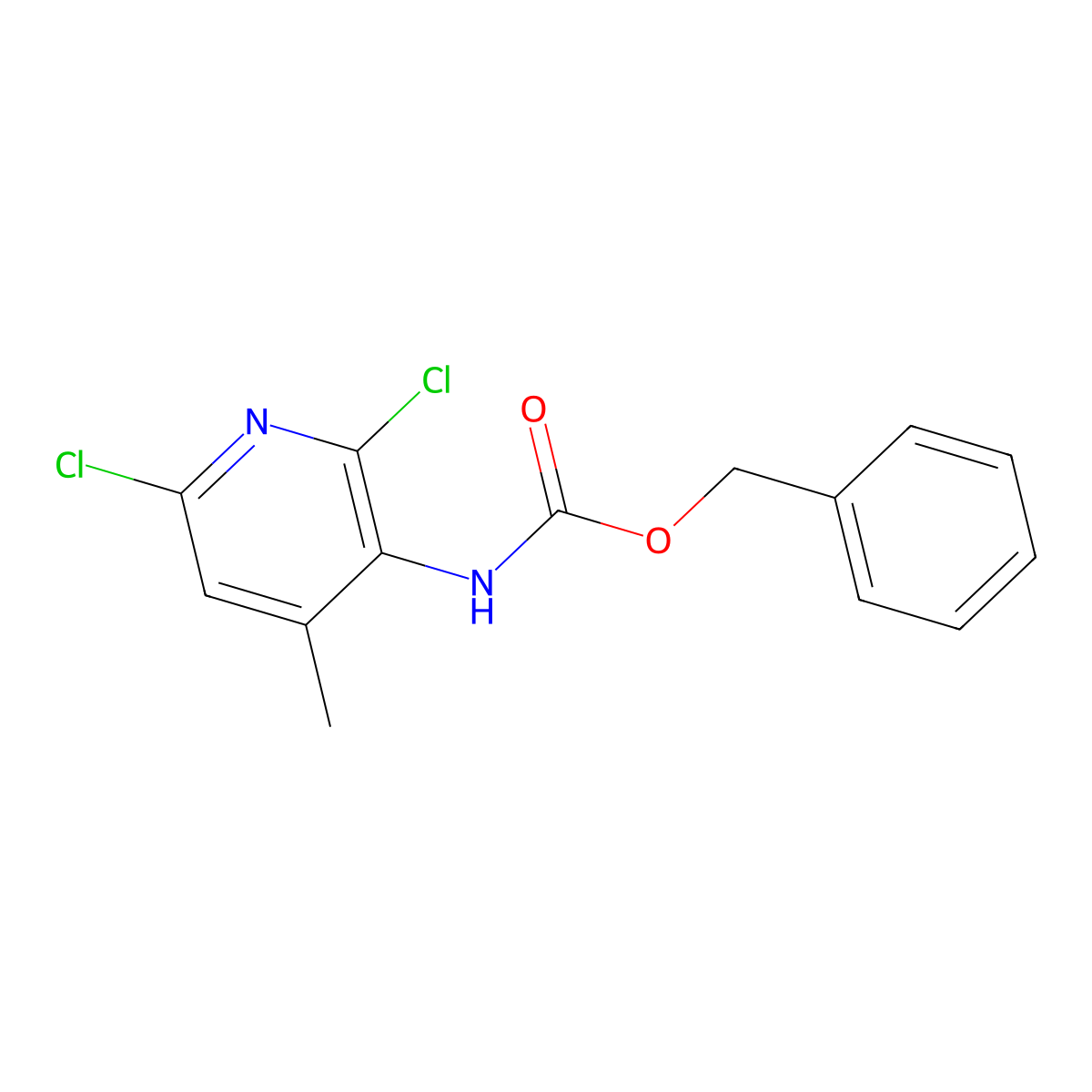 benzyl N-(2,6-dichloro-4-methylpyridin-3-yl)carbamate molecular structure, CAS 1866601-41-3