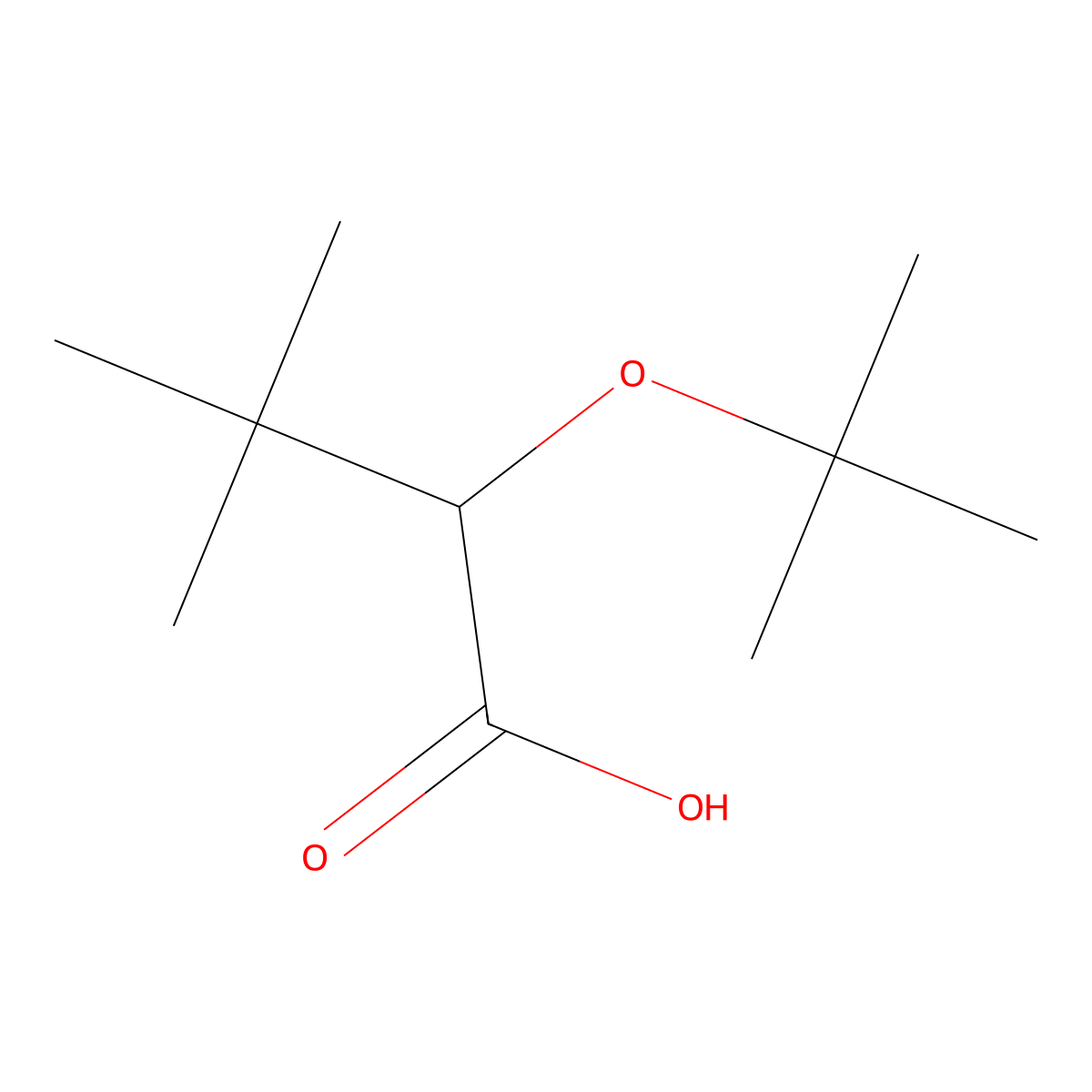 2-(Tert-butoxy)-3,3-dimethylbutanoic acid molecular structure, CAS 1866606-32-7