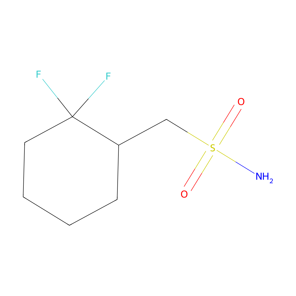 (2,2-Difluorocyclohexyl)methanesulfonamide molecular structure, CAS 1866625-97-9