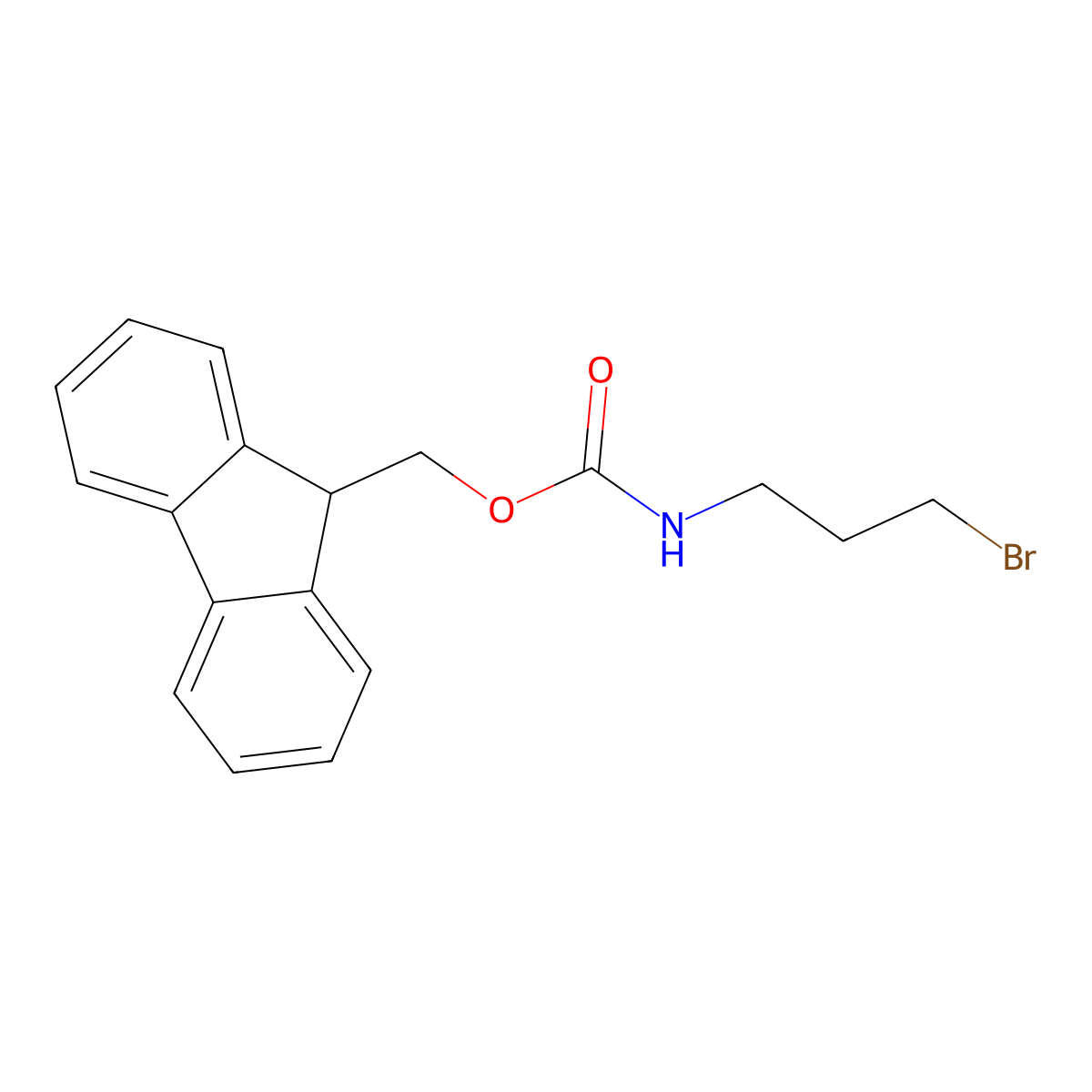 (9H-Fluoren-9-yl)methyl (3-bromopropyl)carbamate molecular structure, CAS 186663-83-2