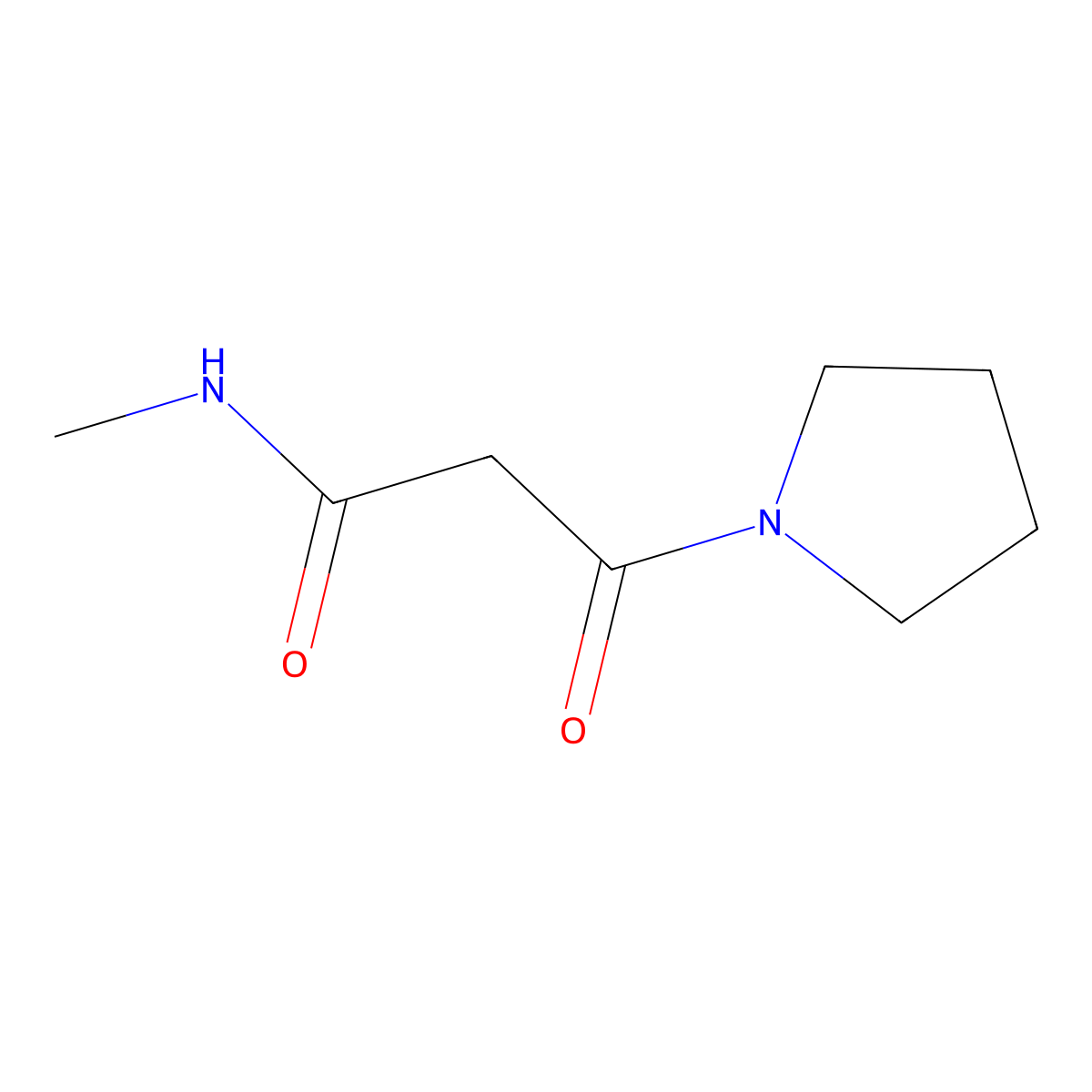 N-methyl-3-oxo-3-(pyrrolidin-1-yl)propanamide molecular structure, CAS 1866636-93-2