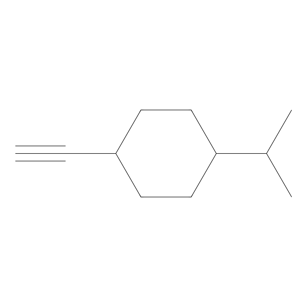 1-Ethynyl-4-(propan-2-yl)cyclohexane molecular structure, CAS 1866646-62-9