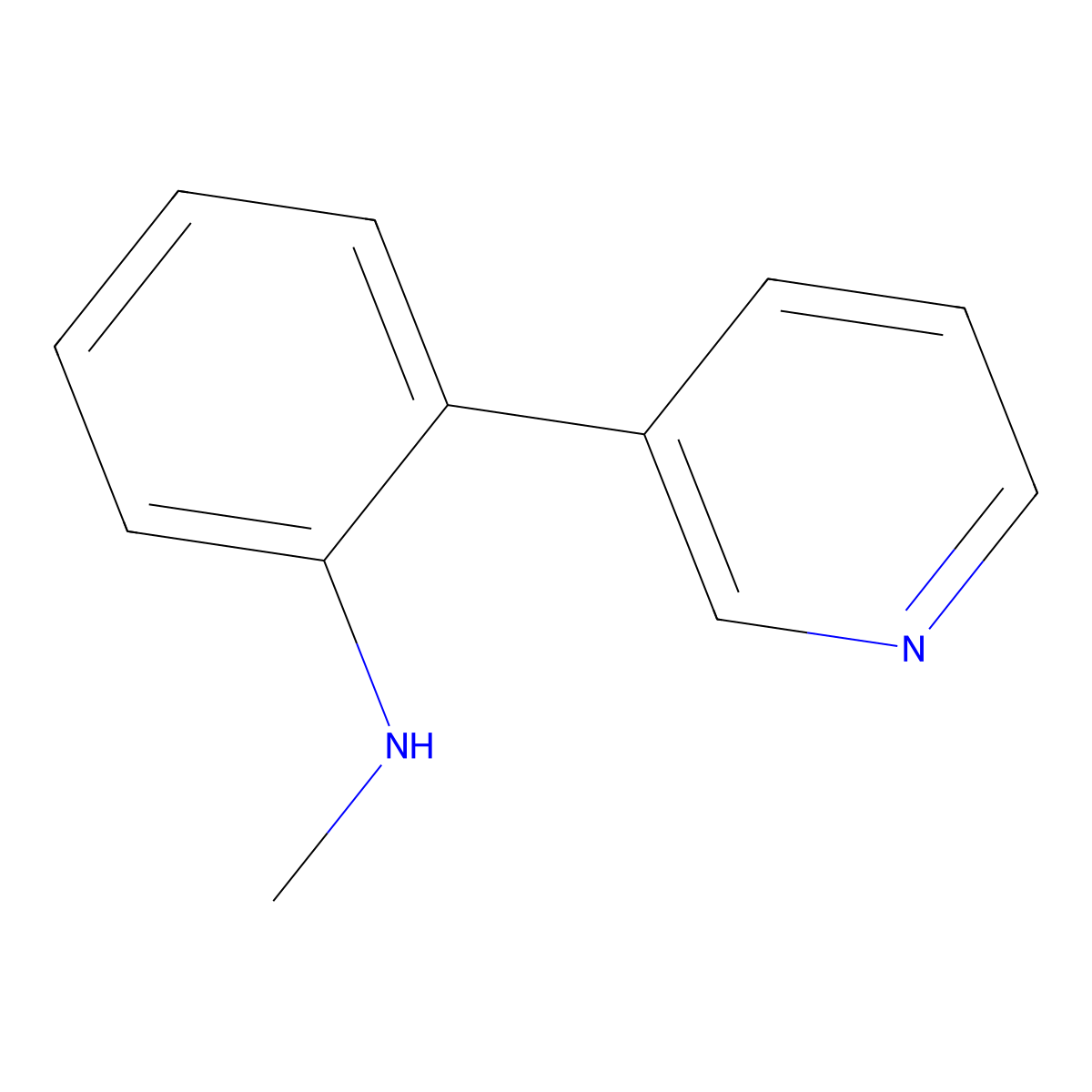 N-Methyl-2-(3-pyridinyl)benzenamine molecular structure, CAS 186665-58-7
