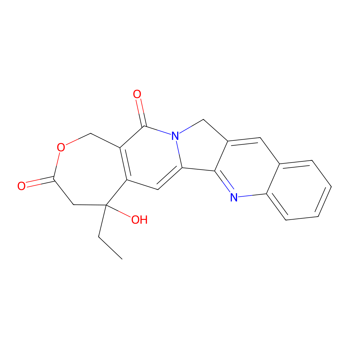 E-Homocamptothecin, (+-)- molecular structure, CAS 186668-40-6