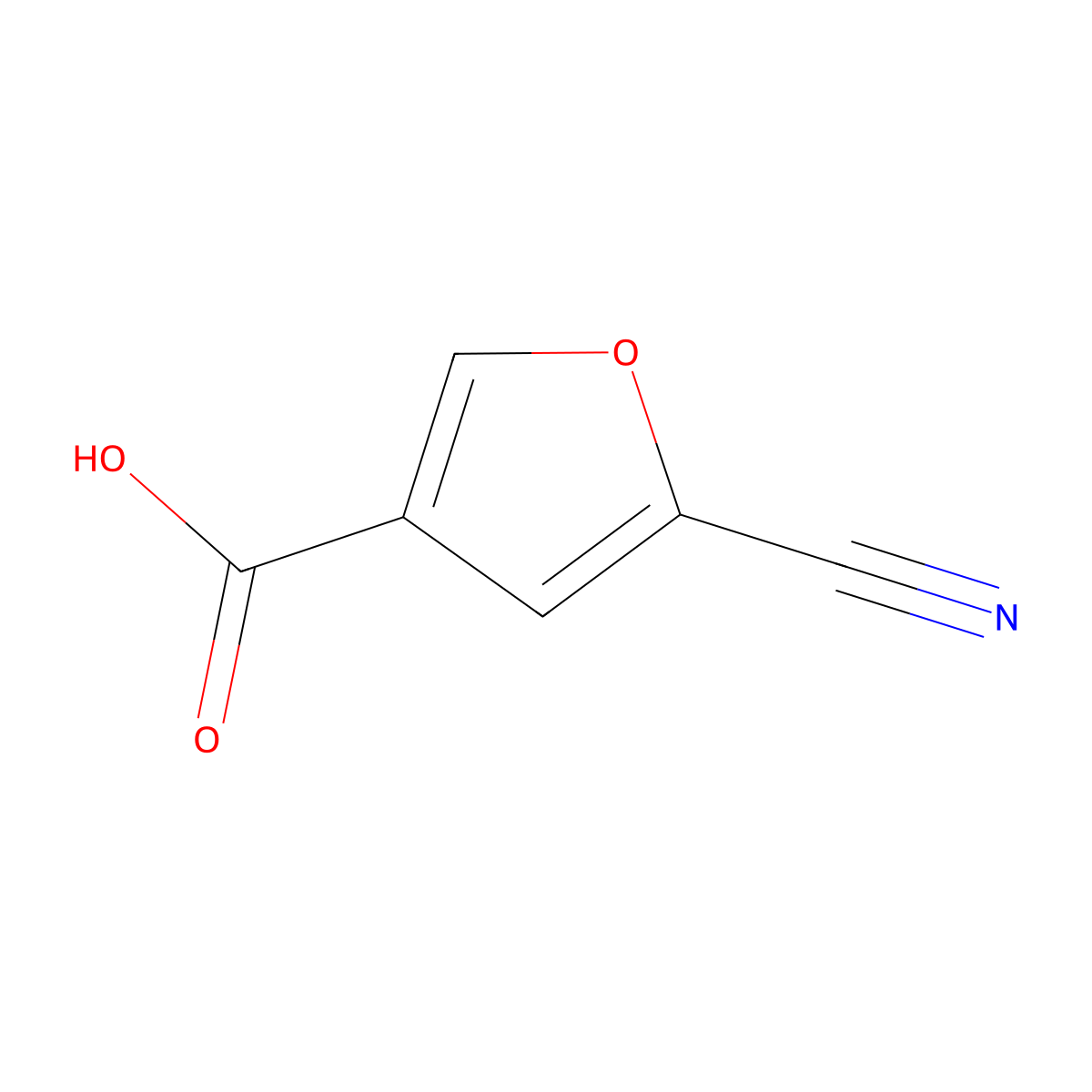5-Cyanofuran-3-carboxylic acid molecular structure, CAS 1866690-04-1
