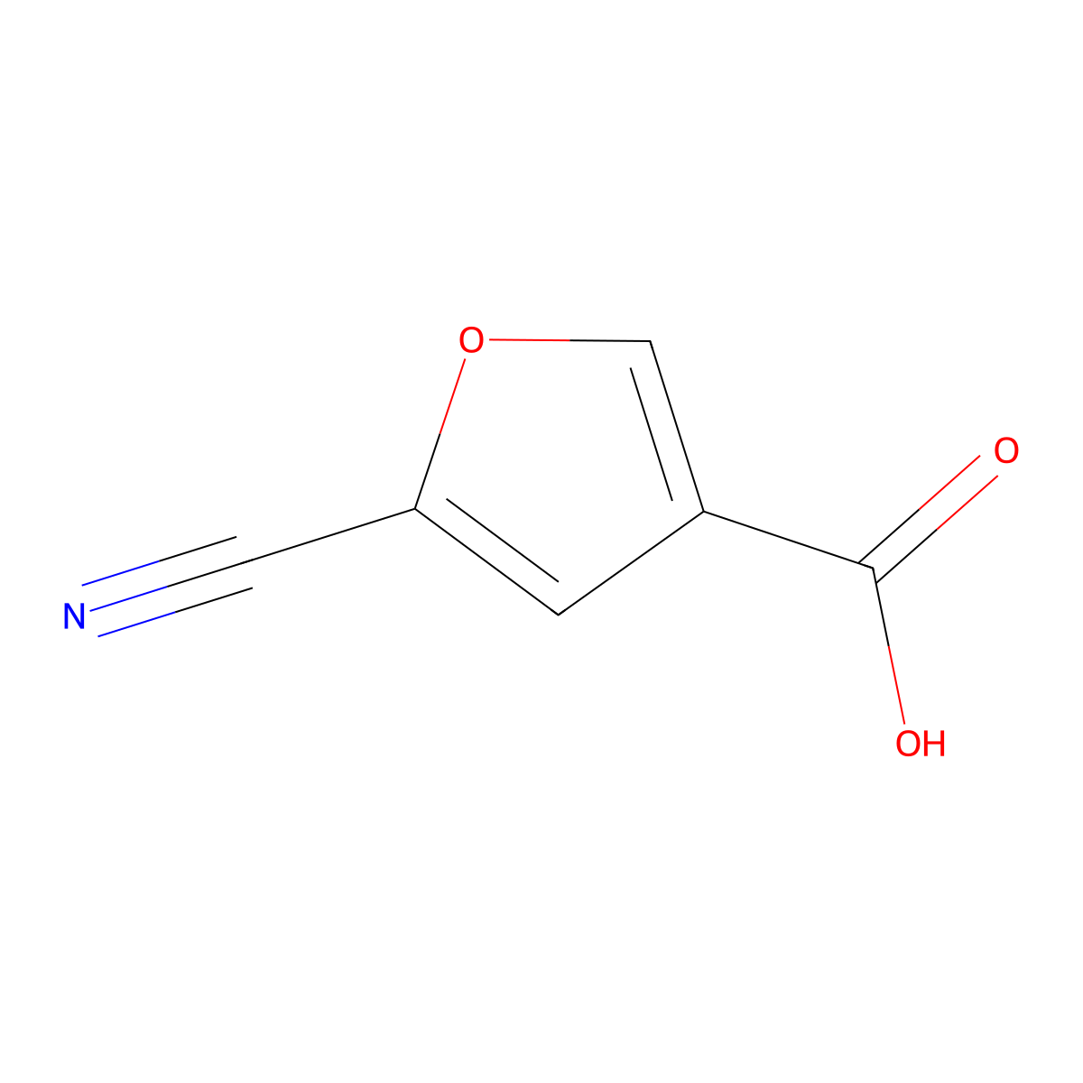 5-Cyanofuran-3-carboxylic acid molecular structure, CAS 1866690-04-1