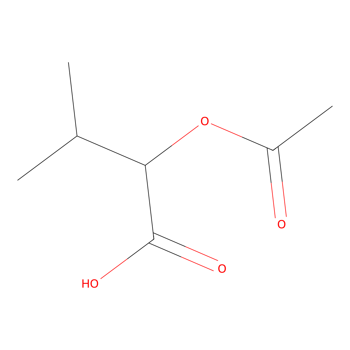 2-(acetyloxy)-3-methylButanoic acid molecular structure, CAS 18667-97-5