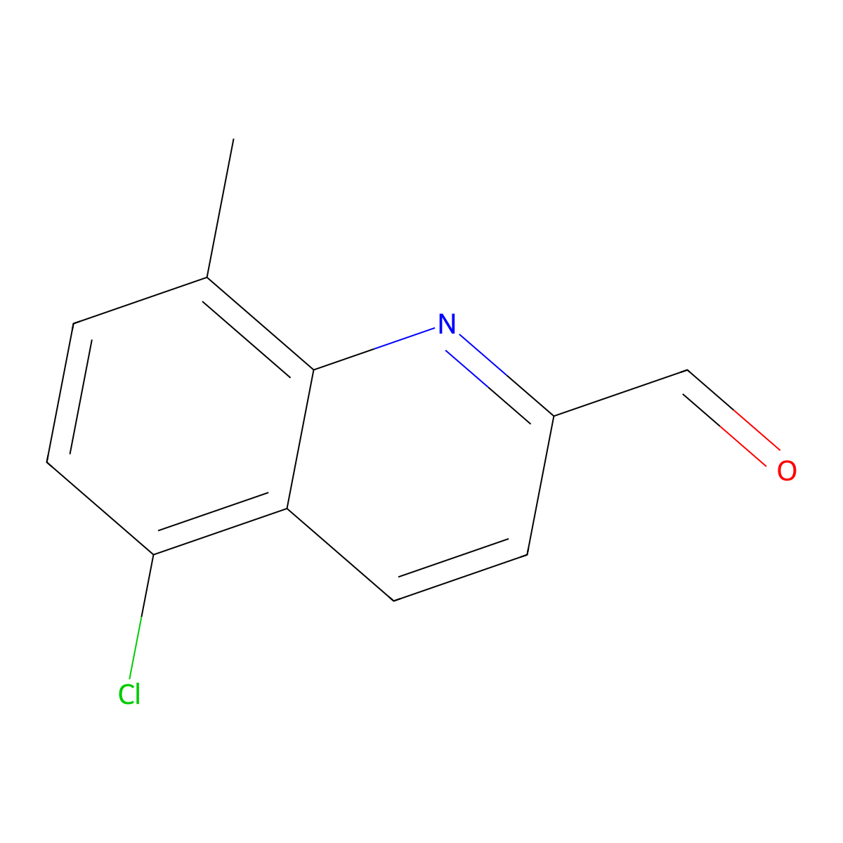 5-Chloro-8-methylquinoline-2-carbaldehyde molecular structure, CAS 186670-52-0
