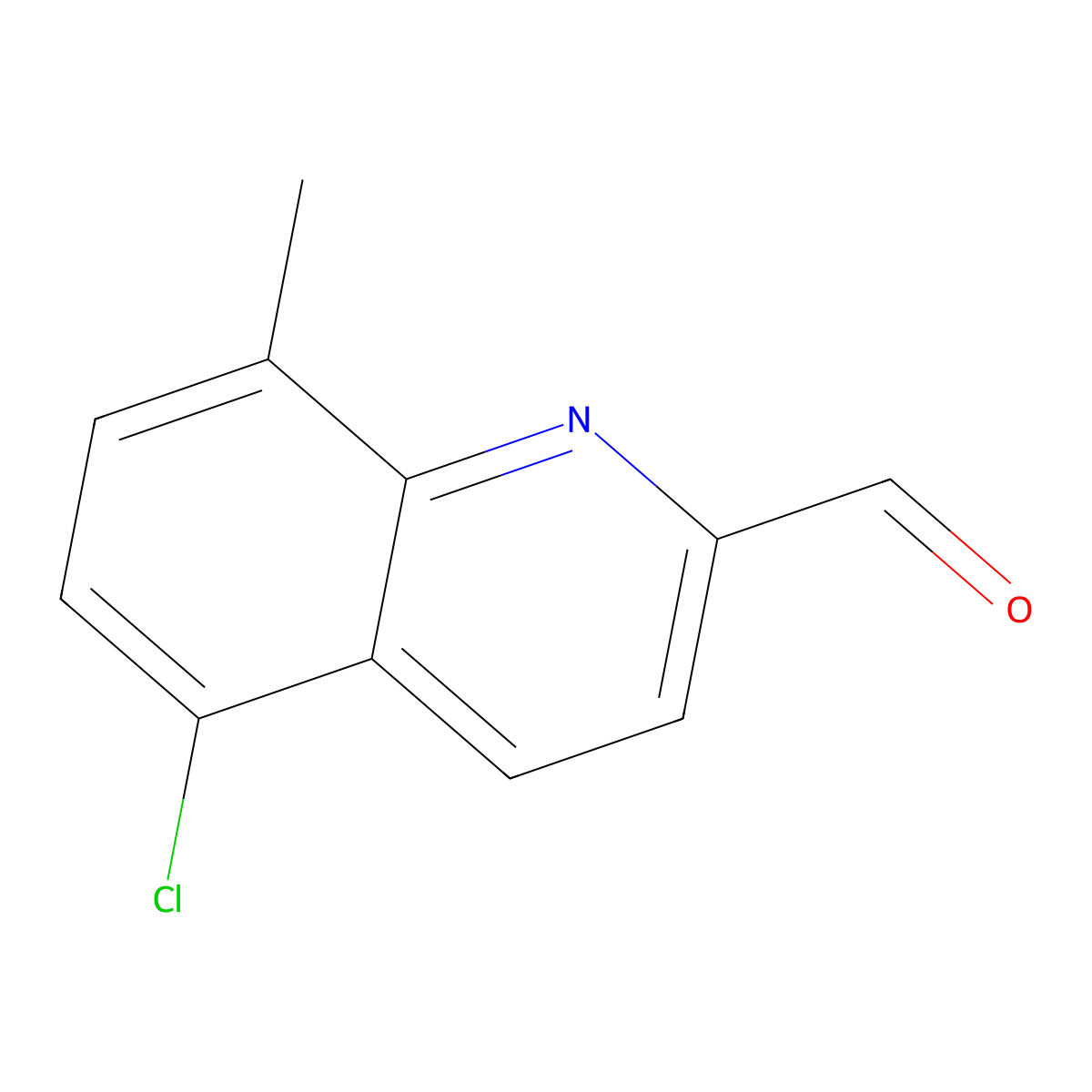 5-Chloro-8-methylquinoline-2-carbaldehyde molecular structure, CAS 186670-52-0