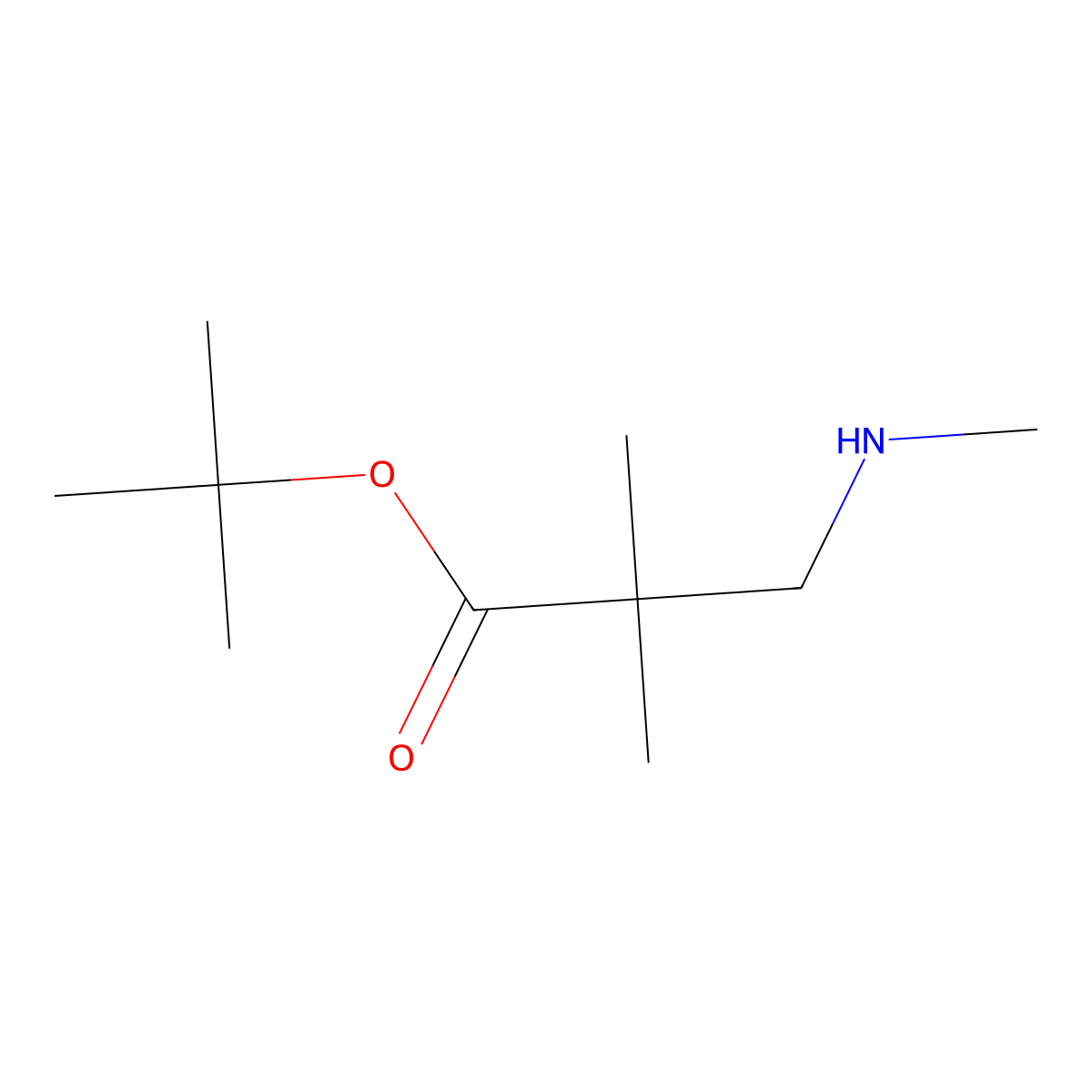 tert-Butyl 2,2-dimethyl-3-(methylamino)propanoate molecular structure, CAS 1866708-33-9