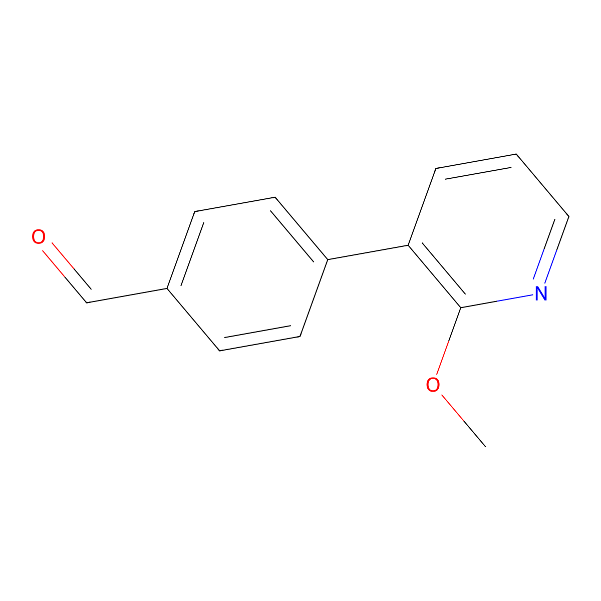 4-(2-Methoxypyridin-3-yl)benzaldehyde molecular structure, CAS 1866718-66-2
