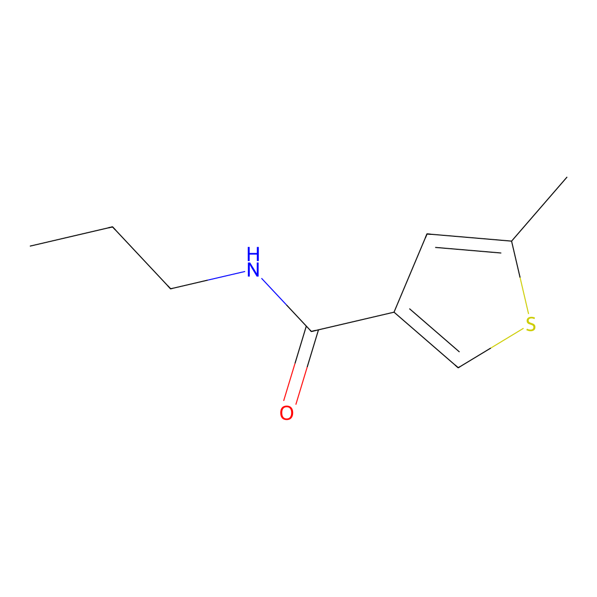 5-Methyl-N-propyl-3-thiophenecarboxamide molecular structure, CAS 1866730-99-5