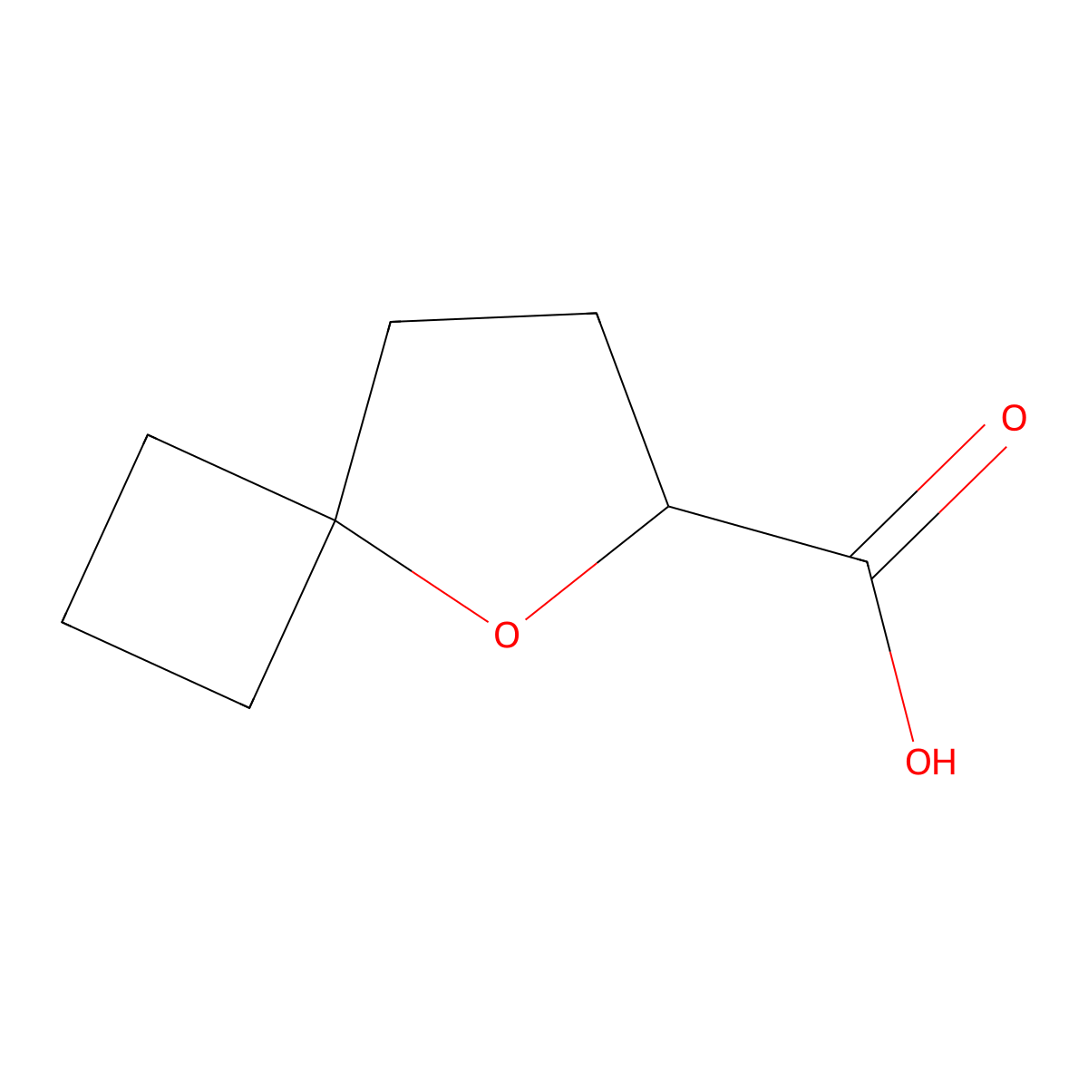 5-Oxaspiro[3.4]octane-6-carboxylic acid molecular structure, CAS 1866738-51-3