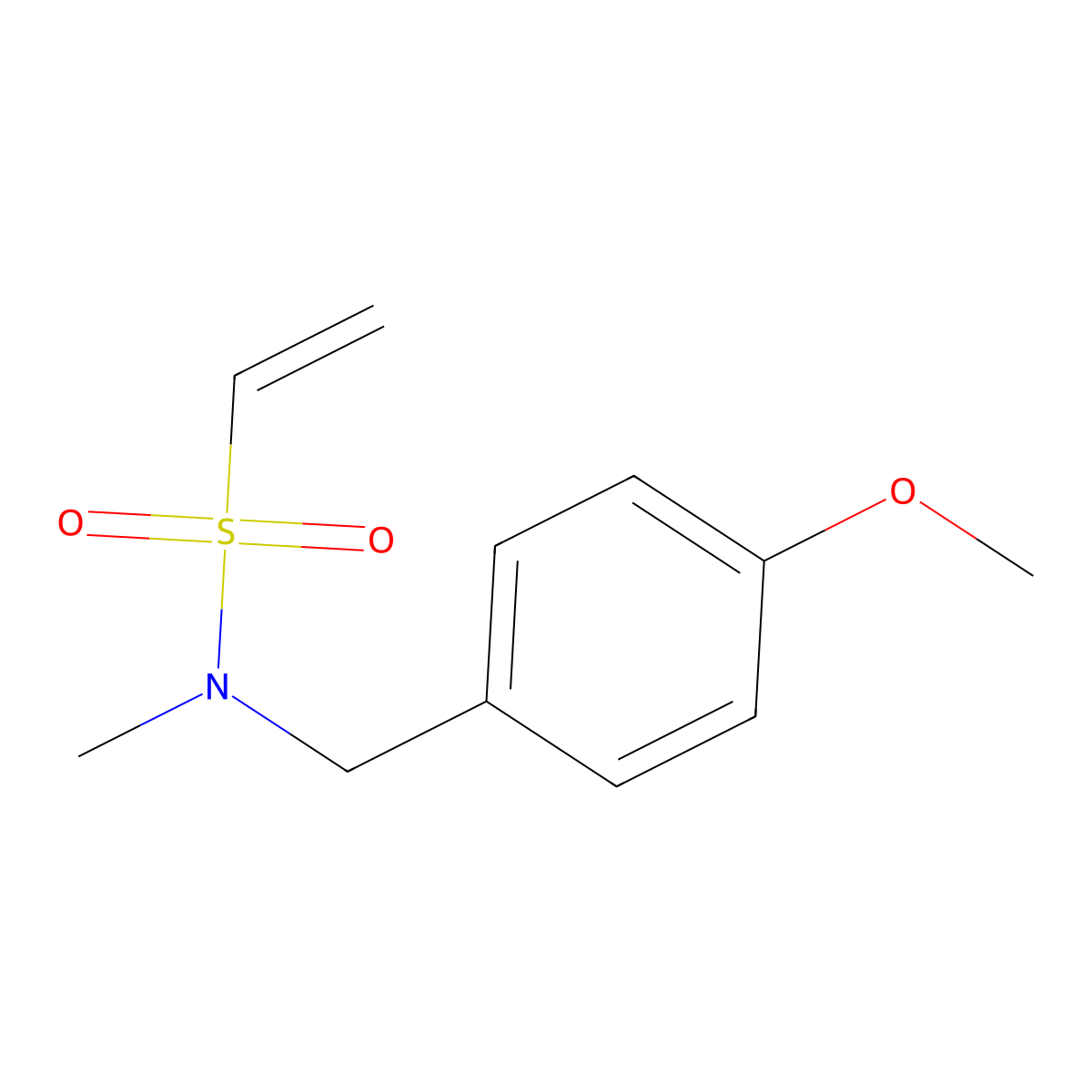 N-[(4-methoxyphenyl)methyl]-N-methylethenesulfonamide molecular structure, CAS 1866806-38-3