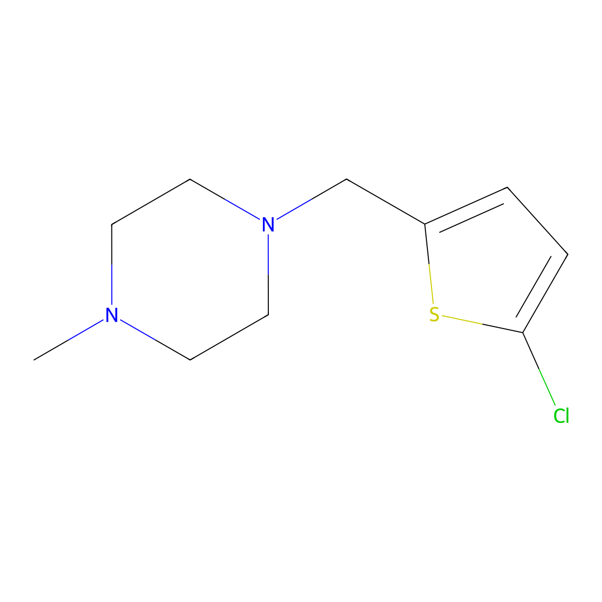 1-[(5-Chlorothiophen-2-yl)methyl]-4-methylpiperazine molecular structure, CAS 1866848-25-0