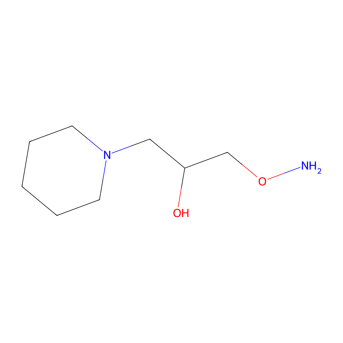 1-(Aminooxy)-3-(piperidin-1-yl)propan-2-ol molecular structure, CAS 186686-47-5