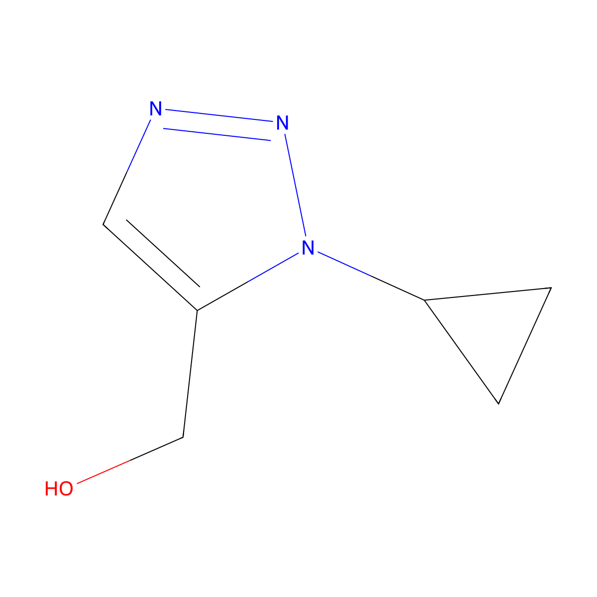 (1-cyclopropyl-1H-1,2,3-triazol-5-yl)methanol molecular structure, CAS 1866865-12-4