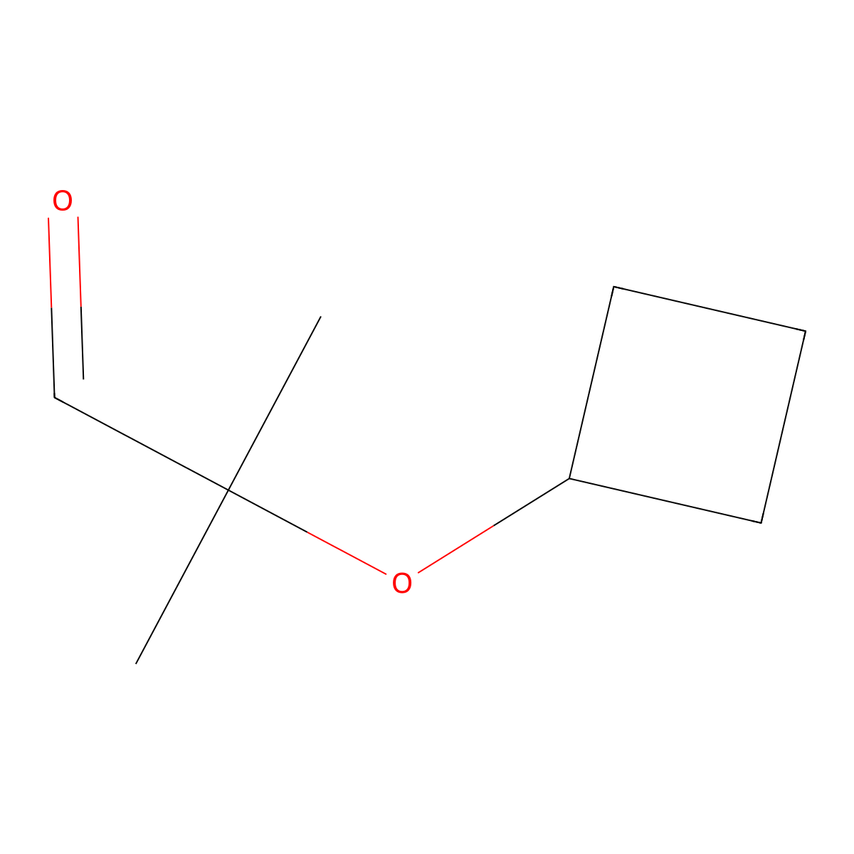 2-Cyclobutoxy-2-methylpropanal molecular structure, CAS 1866865-61-3