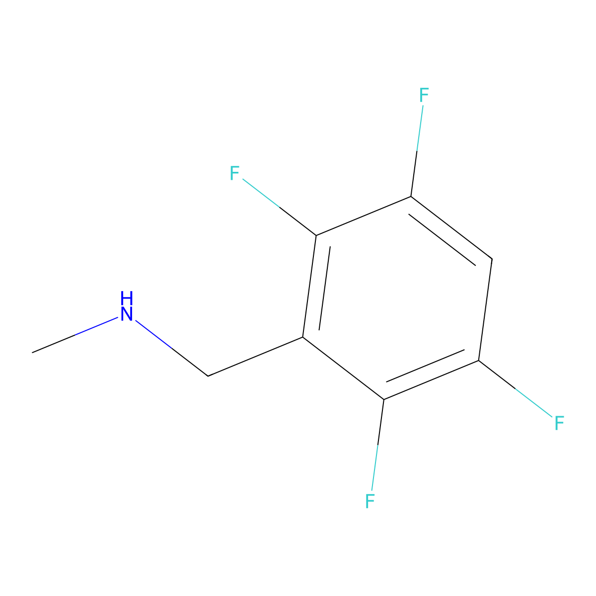 Methyl[(2,3,5,6-tetrafluorophenyl)methyl]amine molecular structure, CAS 1866901-79-2