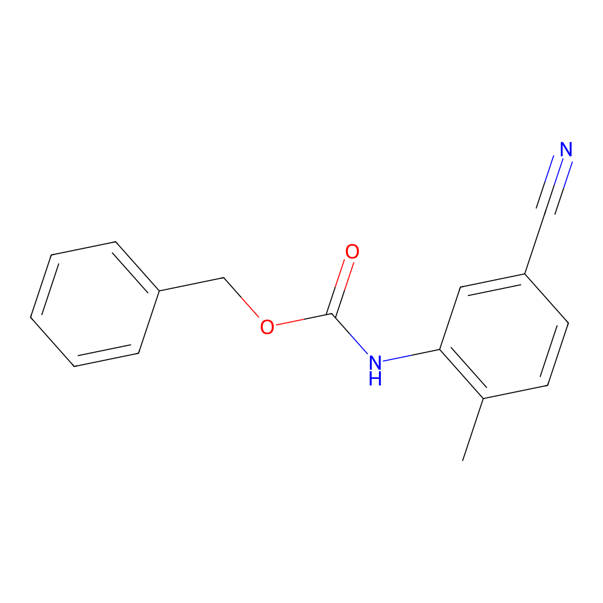 benzyl N-(5-cyano-2-methylphenyl)carbamate molecular structure, CAS 1866907-20-1